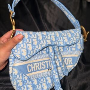 Christian Dior Oblique Canvas Medium Saddle bag